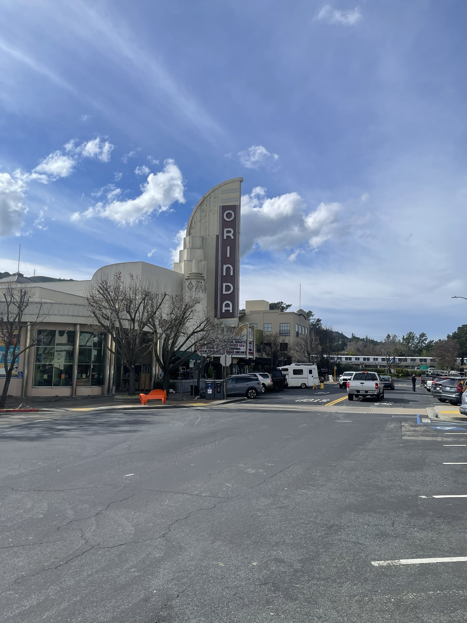 Orinda Theatre with BART