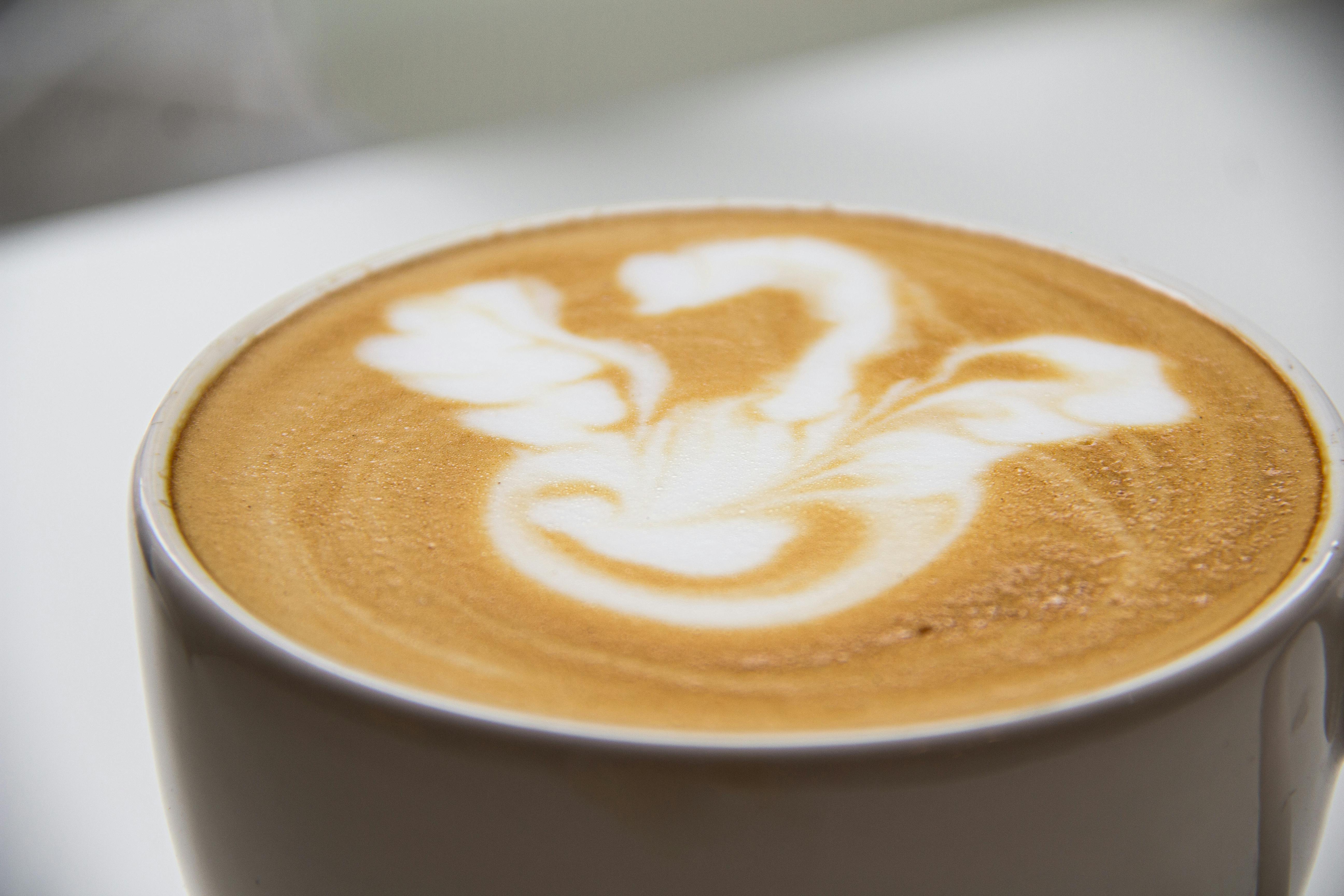 Perfect cappuccino with latte art